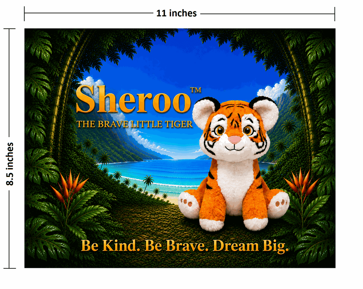 Sheroo reversible premium wall art double-sided glossy print supporting no-kill animal shelters
