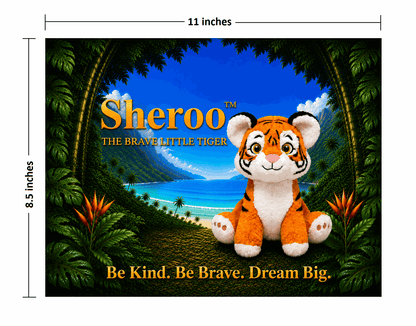 Sheroo Reversible Wall Art premium glossy print with two designs and support for no-kill animal shelters